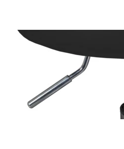 SGABELLO PU NERO GIREVOLE CON RUOTE, 33X33X50-66 CM